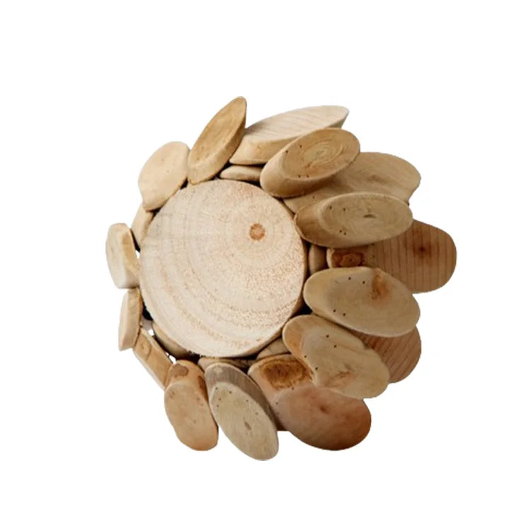 Petal Wood Candlestick Holders Wooden Candle Holder Desktop Ornaments for Living Room or Bathroom Table Decor MIAO