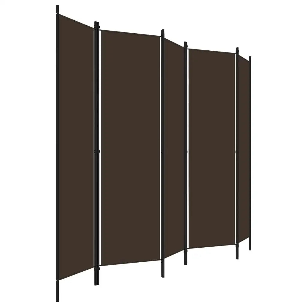 Room Divider 5-Panel Brown - 98.4x70.9 Inches Stylish Screen for Home Decor