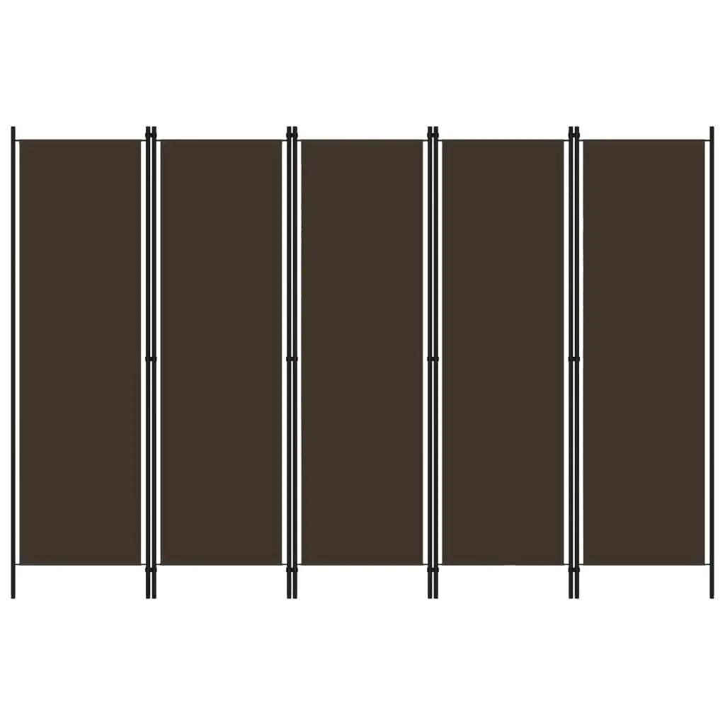 Room Divider 5-Panel Brown - 98.4x70.9 Inches Stylish Screen for Home Decor