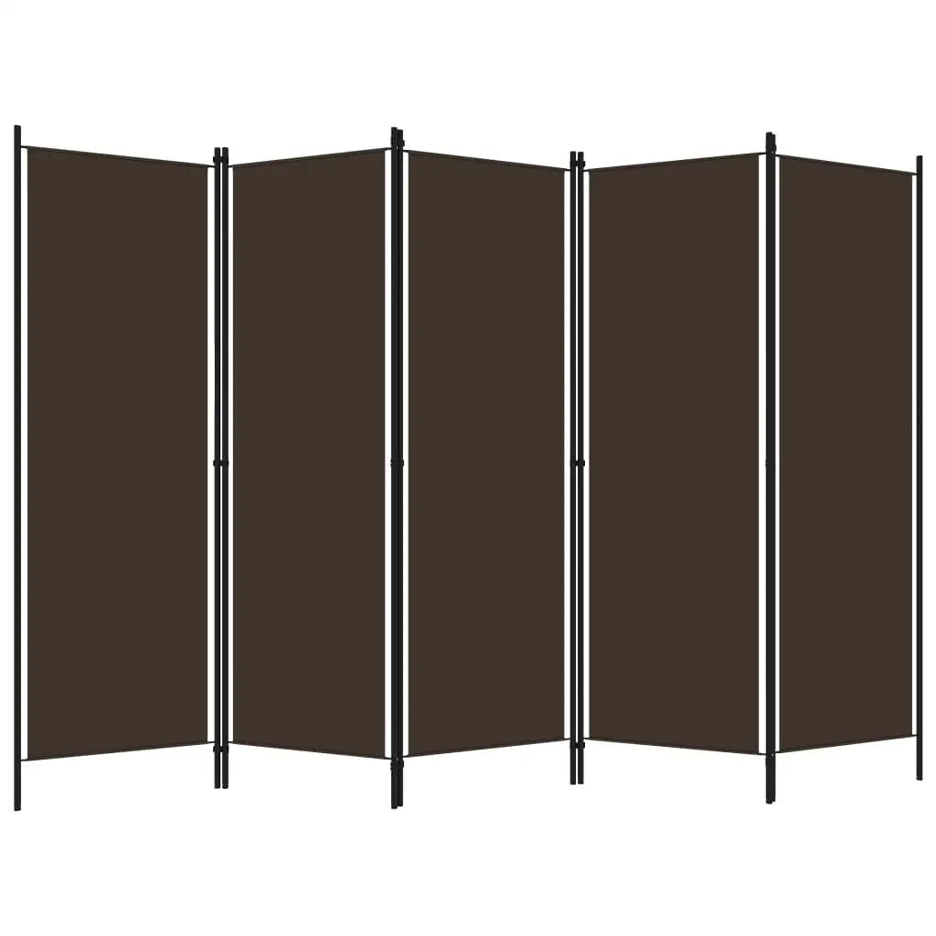 Room Divider 5-Panel Brown - 98.4x70.9 Inches Stylish Screen for Home Decor