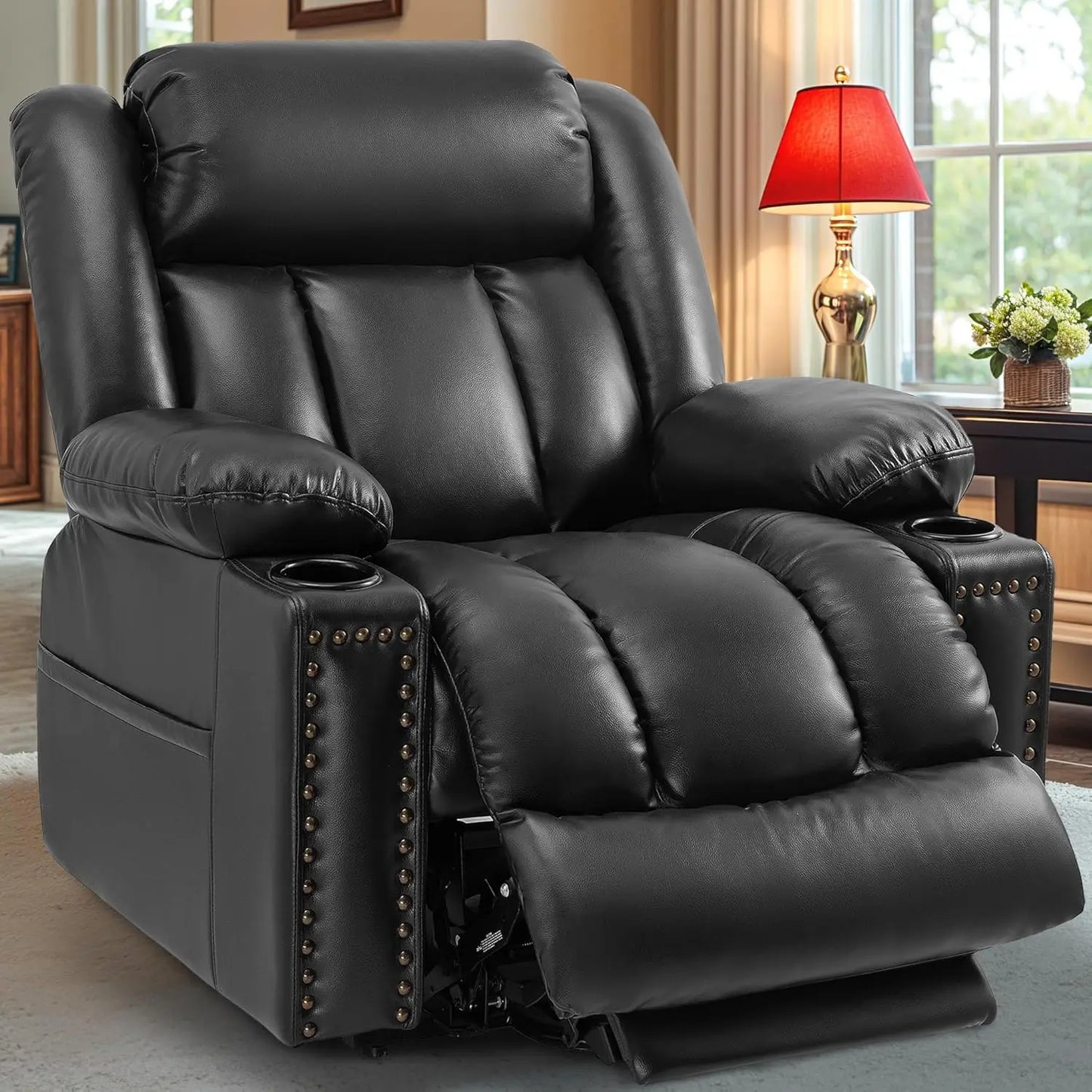 Chair Triple Motor Large Power Lift Recliner Chair for Matured and Elderly with Heat and Massage, Lay Flat Lift Chairs for the Young and Elderly