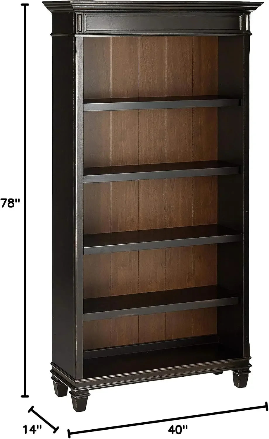 Hartford Bookcase, Brown - Fully Assembled,Three adjustable wood shelves that provides ample storage for both work & home needs