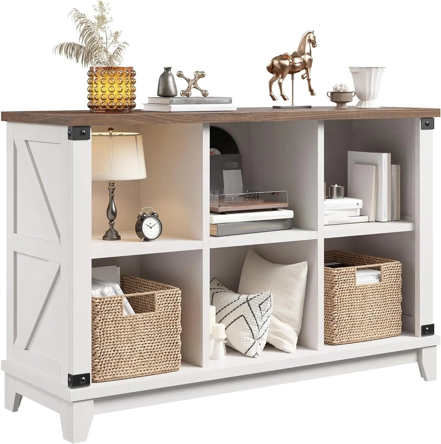 Storage Organizer 6 Cube , Bookshelf with Storage, White Cube Storage Organizer, Cube Storage Shelf for Bedroom