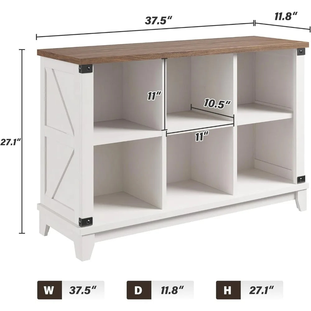 Storage Organizer 6 Cube , Bookshelf with Storage, White Cube Storage Organizer, Cube Storage Shelf for Bedroom