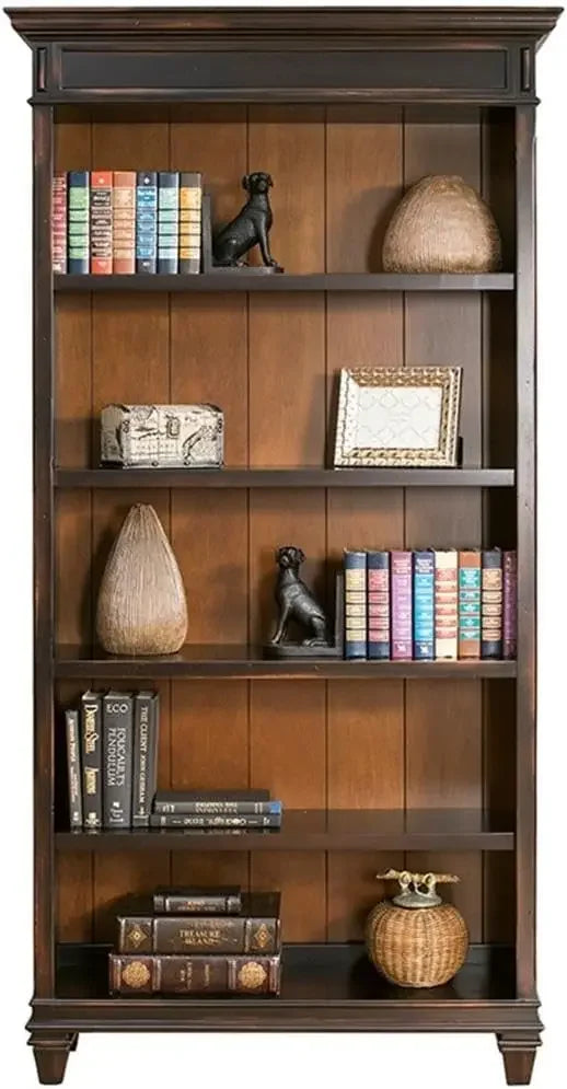 Hartford Bookcase, Brown - Fully Assembled,Three adjustable wood shelves that provides ample storage for both work & home needs