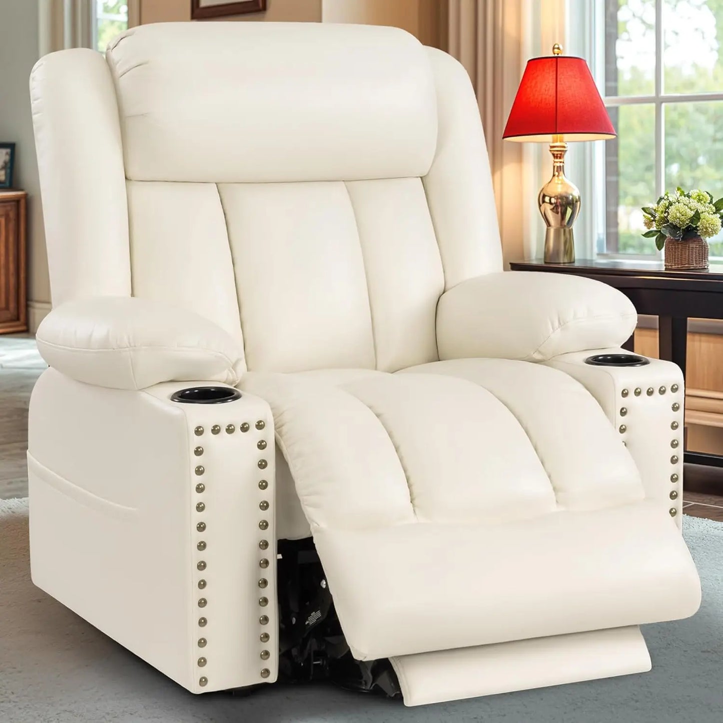 Chair Triple Motor Large Power Lift Recliner Chair for Matured and Elderly with Heat and Massage, Lay Flat Lift Chairs for the Young and Elderly